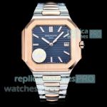 HBF Factory Swiss Grade Patek Philippe New Cubitus Blue Dial Half Rose Gold 9015 Watch 